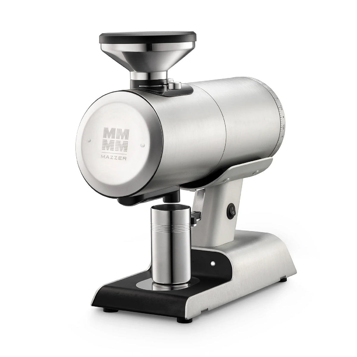 Voltage Coffee Supply™ Mazzer Philos Coffee Grinder Silver Front View