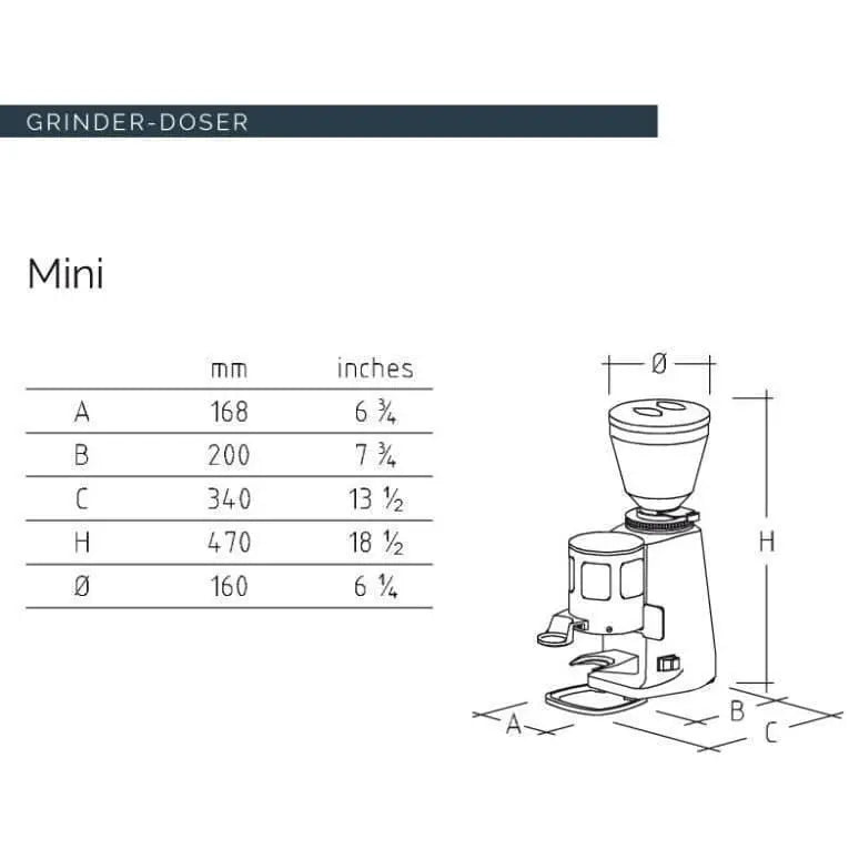 Mazzer Mini Timer Espresso Grinder Doser