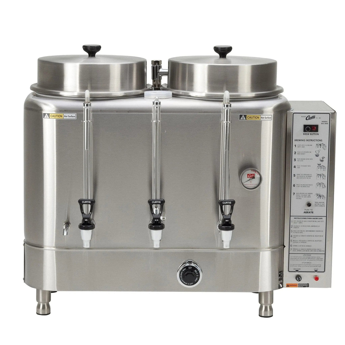 Image of Wilbur Curtis RU-600-12 Twin 6.0 Gallon Automatic Coffee Urn - Voltage Coffee Supply™